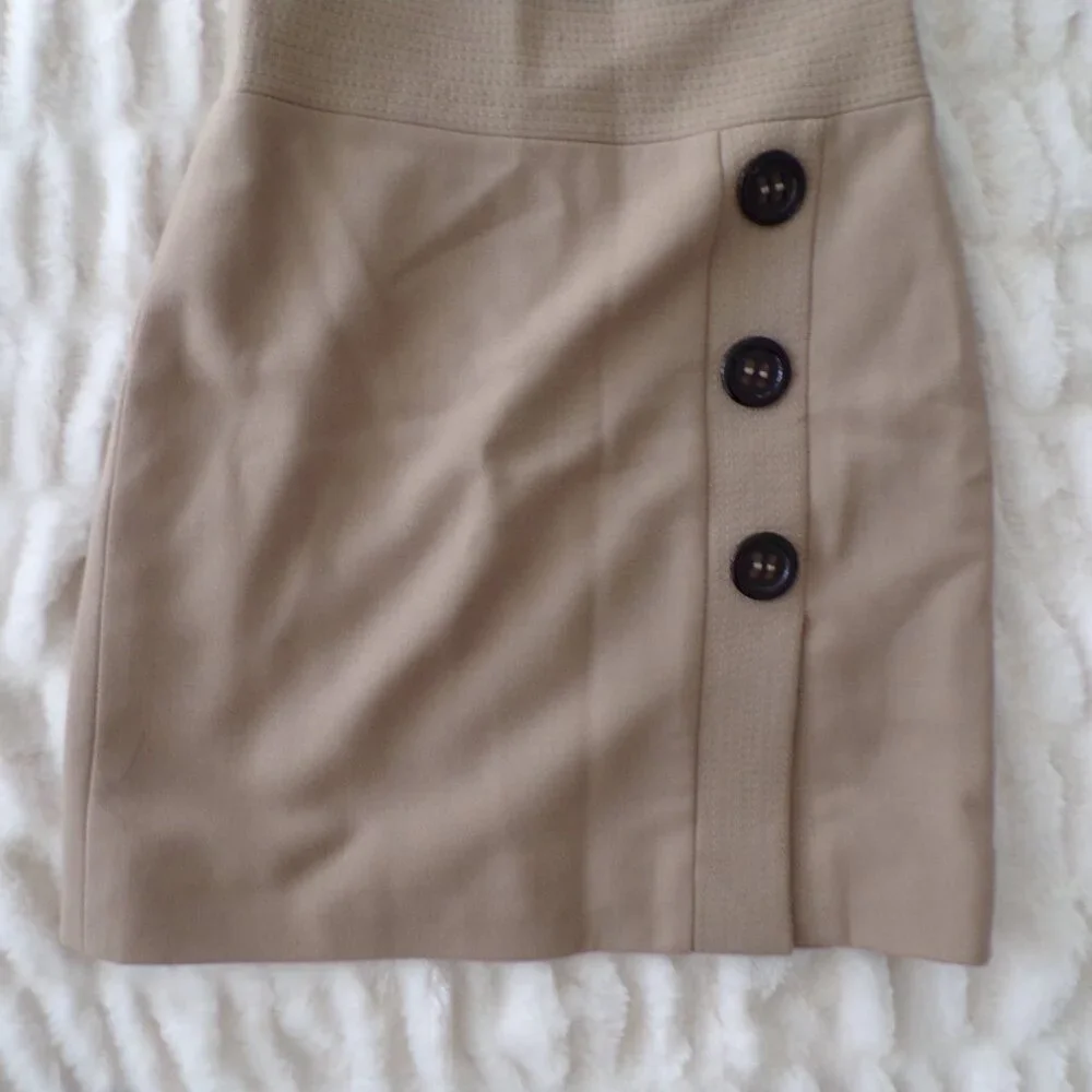 NWOT Dolce & Gabbana tan neutral wool mini y2k dress 40/S